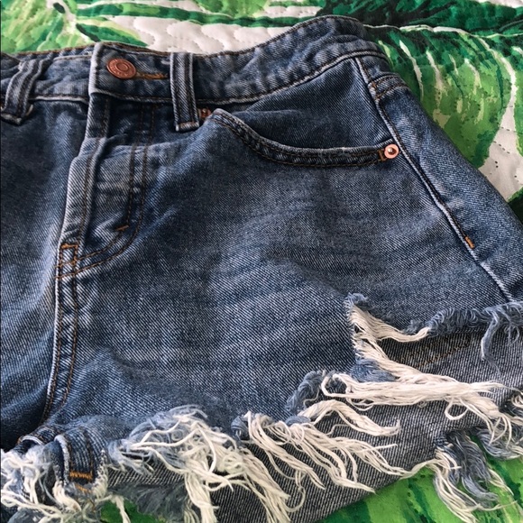 Wild Fable Button High Rise Distressed Shorts - Picture 6 of 12